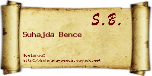 Suhajda Bence névjegykártya